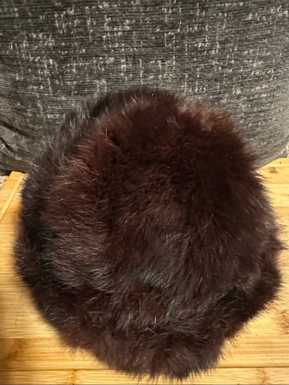 Vintage Brown Faux Fur Mid-Century Pillbox Hat- Women's Accessory